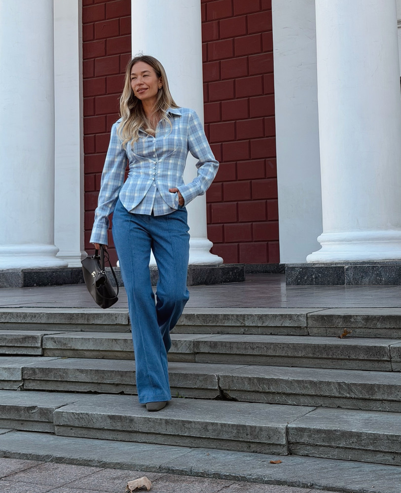 ДЖИНСИ КОЛІР СИНІЙ