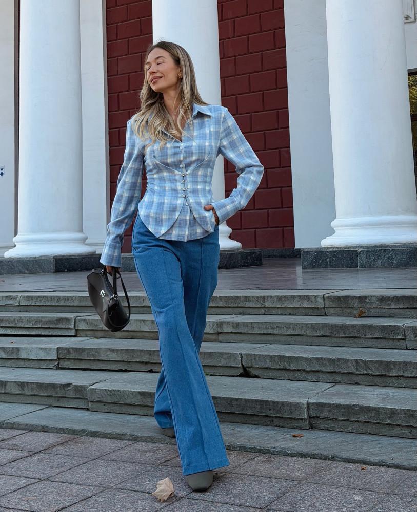 ДЖИНСИ КОЛІР СИНІЙ