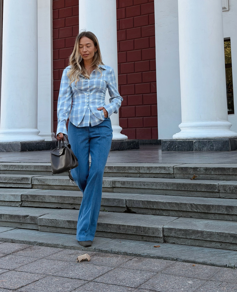 ДЖИНСИ КОЛІР СИНІЙ