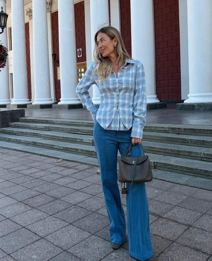 ДЖИНСИ КОЛІР СИНІЙ